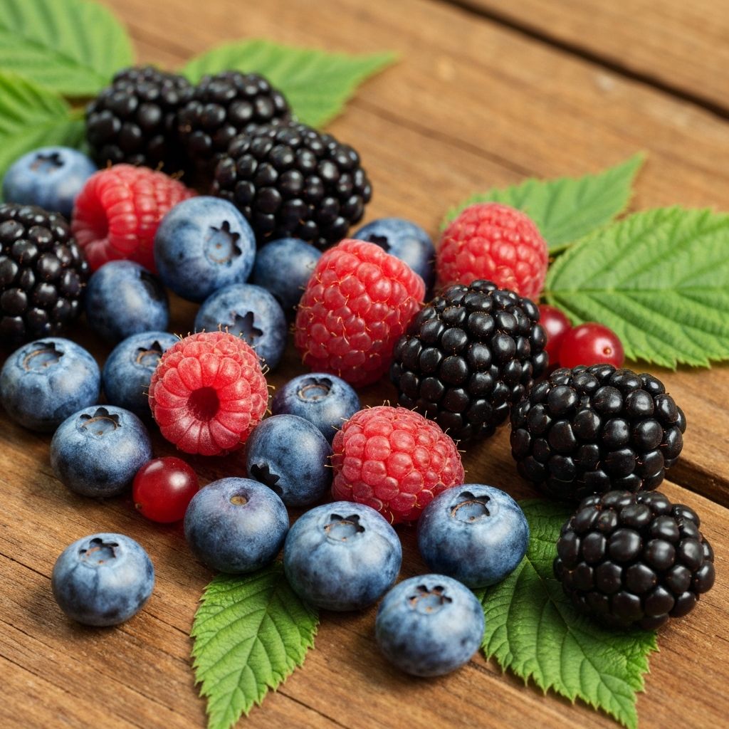 Świeże owoce jagodowe - jagody, maliny, jeżyny